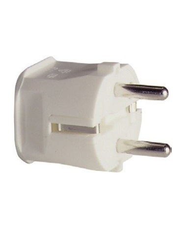 ABL Вилка термопласт 16A, 2P+E, 250V, (белый) , ABL 1116110