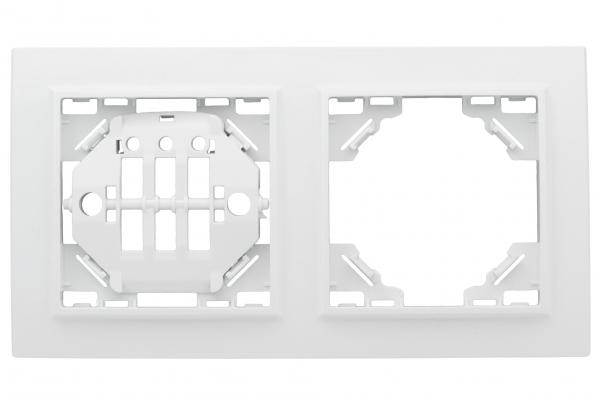 EKF  Минск  Белый Рамка 2-местная  горизонтальная ERM-G-302-10