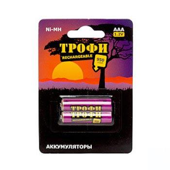 Аккумулятор ТРОФИ HR03 AAA BL-2 950mAh (кратно 2)