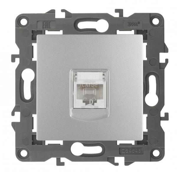 ЭРА  Elegance  Алюминий  Розетка RJ45, IP20,  14-3107-03