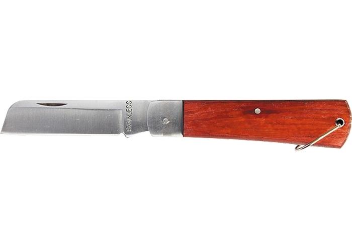 Нож складной SPARTA, 200 мм, прямое лезвие, деревянная ручка