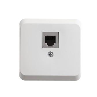 Schneider Electric  ЭТЮД  Белый  Розетка телефонная RJ11 открытая установка TELA-001B