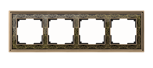Palacio Gracia  Werkel WL77-Frame-04/ Рамка на 4 поста (золото/черный) a041168