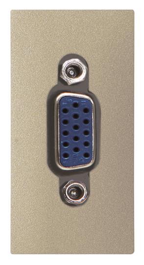 ABB  Zenit  Шампань Разъём механизм VGA (DE-15) 3.5мм, 1-модуль / 2CLA215550N1901