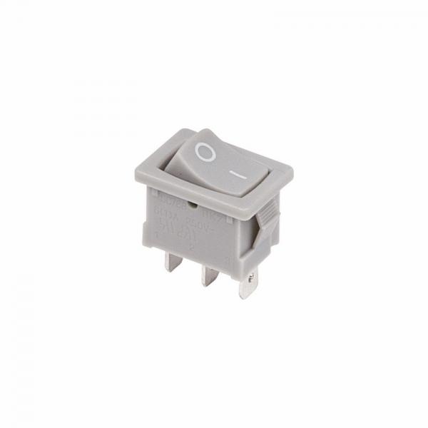 Выключатель клавишный 250V 6А (3с) ON-ON серый  Mini  (RWB-202, SC-768)  REXANT 36-2133