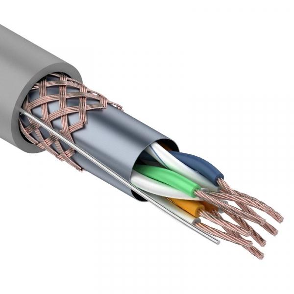 Кабель SFTP 4PR 24AWG, CAT5e, STRANDED (бухта 305 м) REXANT 01-0343