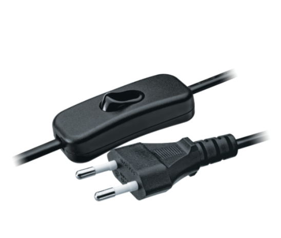 Шнур Navigator 61 720 NPS-FS-170-2x0.5-BL 1.7м с выключателем черный