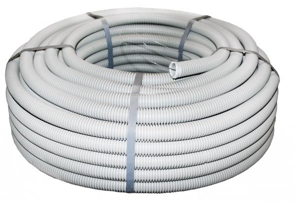 Труба ПВХ гофр. пр. 50мм сер. лёгкая Plast EKF PROxima