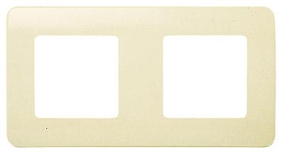 ABB  Белый Рамка с суппортом 2-местная горизонтальная  /2272.3 BA/ NIE
