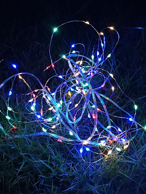 Гирлянда светодиодная 100LED 10м мультиколор на солнечной батарее аккумулятор NI-MH 300мА.ч КОСМОС KOC_SOL196