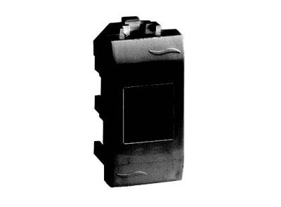 DKC  BRAVA Компьютерная розетка RJ-45, категория 5E (разъем AMP), черная, 1модуль