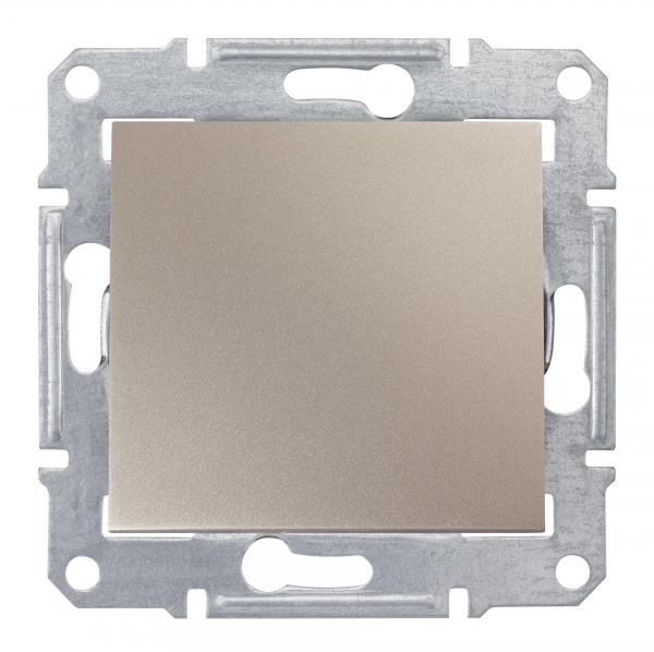 Schneider Electric Sedna Титан Аква Выключатель механизм 1-клавишный скрытая установка 10А  IP44 SDN0100368