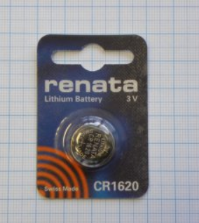 Элемент питания RENATA  CR 1620 ( Li/MnO2, 68mAh, 3V)