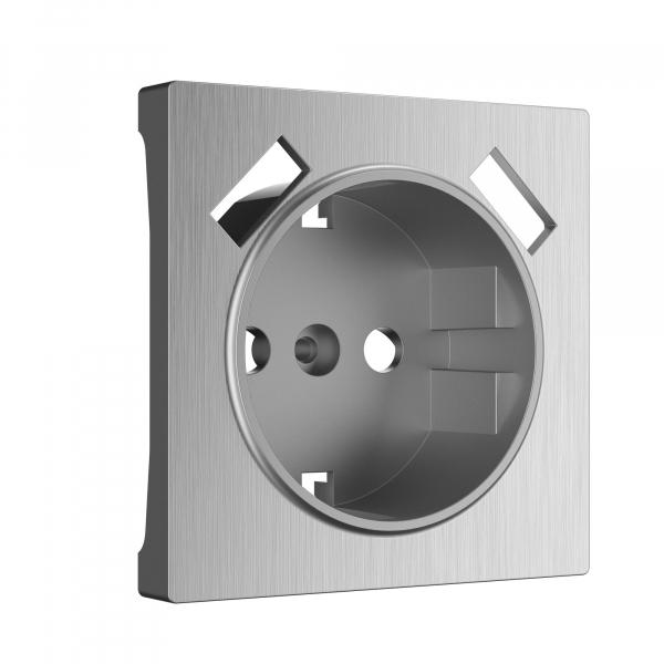 Werkel Серебряный Рифленый Накладка  для розетки USB WL09-USB-CP/