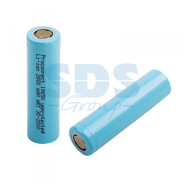 Аккумулятор Proconnect 18650 unprotected Li-ion 2000 mAH индивидуальная упаковка 30-2000-01