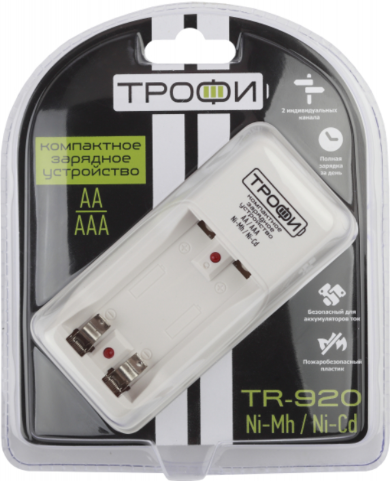 Зарядное устройство ТРОФИ TR-920 на 2 слота
