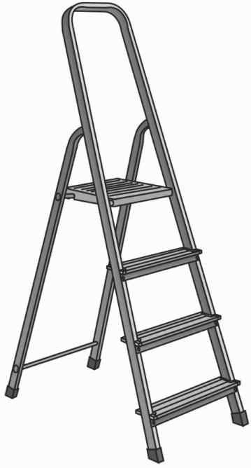 Стремянка  4 ст., сталь 78 см, СК4, Народная TDM