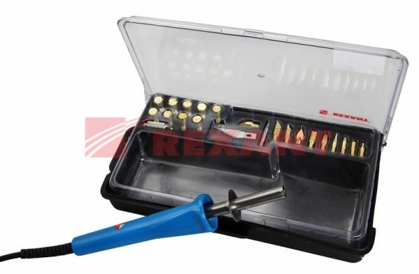 Набор паяльник-выжигатель (19 насадок)  ПРОФИ  220V/30 Вт  (ZD-972A)  REXANT 12-0183-1