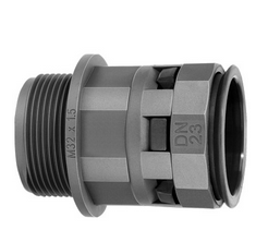Муфта труба-коробка DN 12 мм, М16х1,5, полиамид, цвет черный, DKC PAM12M16N