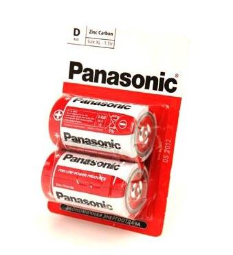 Элемент питания Panasonic R20  HD Zinc Carbon BP2 (кратно 2)