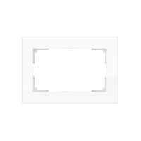Werkel  Favorit  Белый Рамка для 2-местной розетки стекло WL01-Frame-01-DBL a033478