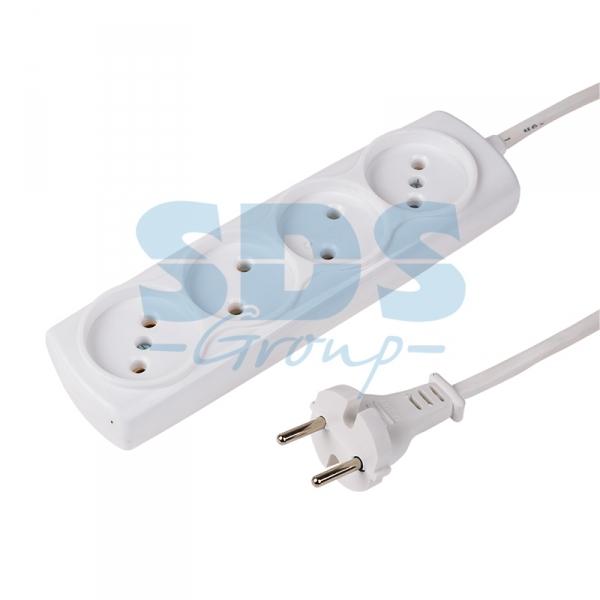 Удлинитель 4 гнезда 7 м 2х0,75 мм² б/з OPTIMA белый PROCONNECT 11-2411