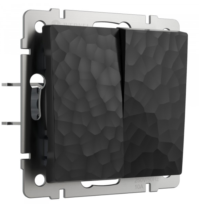 Werkel Hammer Черный  Выключатель 2-клавишный  W1220008/ a052059