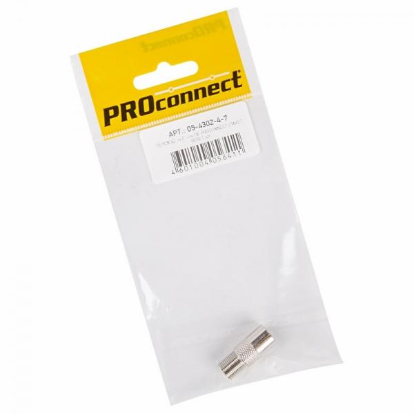 Переходник F-гнездо - TV штекер  (пакет)  PROconnect 05-4303-4-7