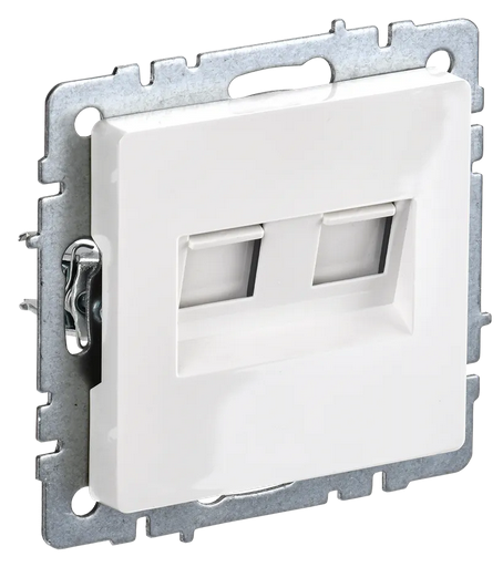 BRITE Роз. комп. 2-ая RJ45 кат.5E РК10-2-БрБ бел. IEK