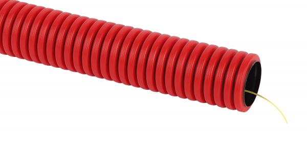 Труба гофрированная двустенная ПНД (красная) d 75мм с зонд. 50м (2) ЭРА