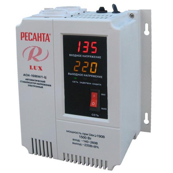 Стабилизатор однофазный цифровой, навесной АСН-1500 Н/1-Ц Lux Ресанта