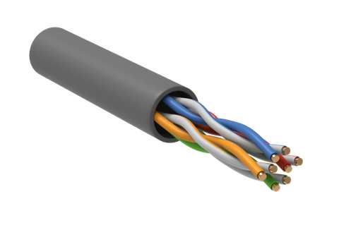 ITK Каб. в. п. U/UTP кат. 5E 4х2х24AWG PATCH LSZH серый