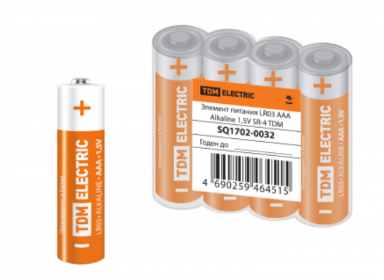 Элемент питания TDM LR03 AAA Alkaline 1,5V SR-4