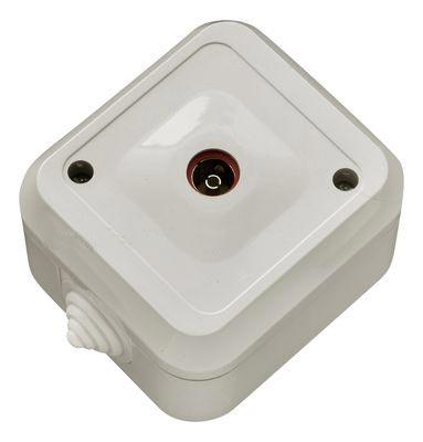 Makel  Менекше  Белый РозеткаТВ IP44 открытая установка 18307