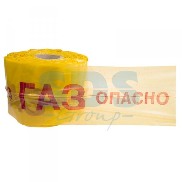 Лента сигнальная "Опасно ГАЗ" с медным проводником  50 мкм - 200мм х 250 п.м. Rexant 19-3043