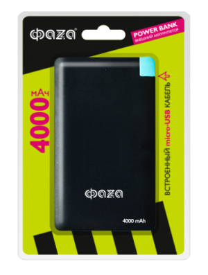 Зарядное устройство ФАZА Power Bank PB-40-bk черный