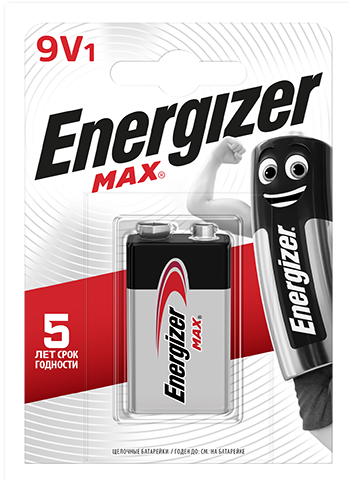 Элемент питания ENERGIZER 522/9V MAX BP1 E300115900