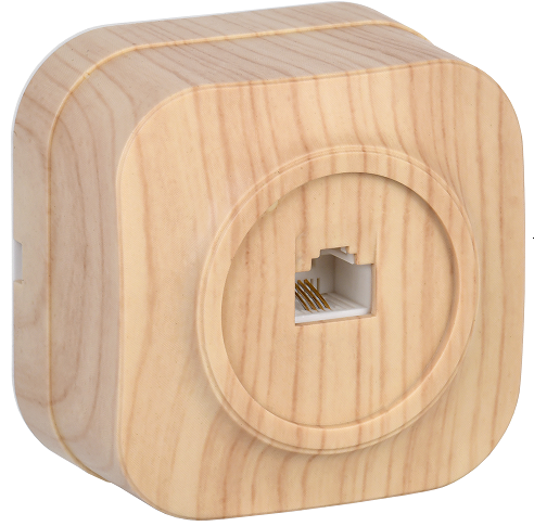 РТ20-ХС Розет. 1-ая телеф. о/у GLORY сосна IEK