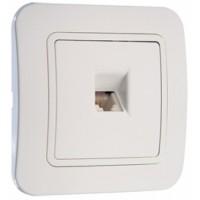 Makel  Lillium  Белый Розетка Механизм телефонная евро 30001014