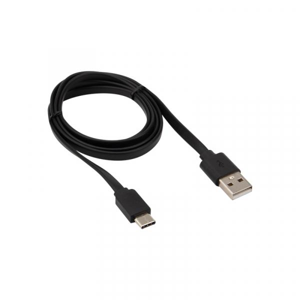 USB кабель USB Type-C, черный  SOFT TOUCH 1 метр REXANT 18-1888 18-1888
