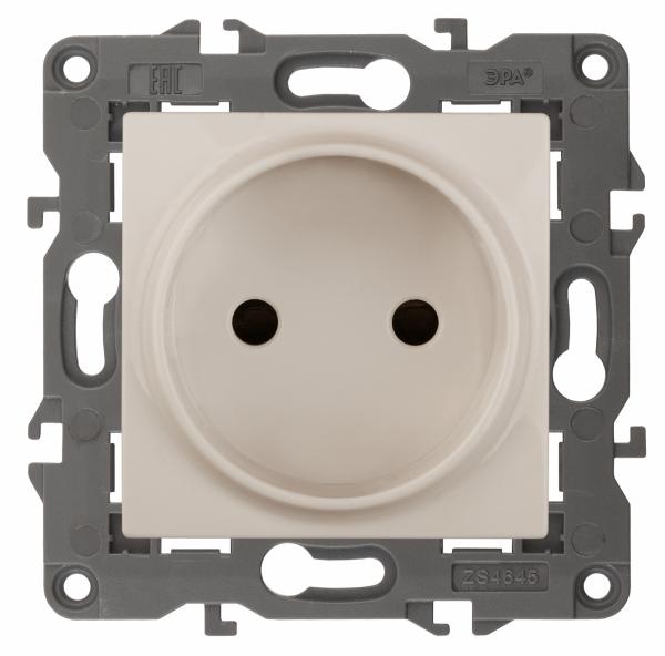 ЭРА  Elegance  Слоновая Кость  Розетка 2P, 16A-250В, IP20 14-2105-02