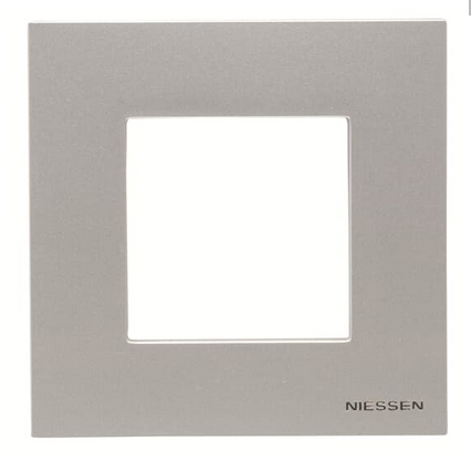 ABB  Zenit  Серебристый Рамка 1-местная 2-модуля N2271 PL/2CLA227100N1301/