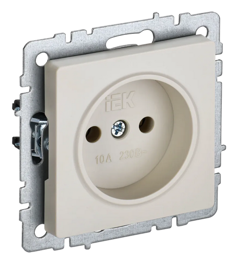 BRITE Роз. без з/к/ш 10А РС10-1-0-БрКр беж. IEK
