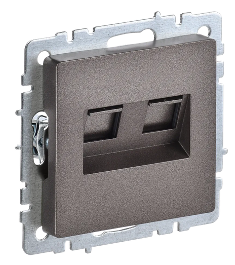 BRITE Роз. двойная RJ11+RJ45 кат.5E РК/Т12-БрТБ бр. IEK