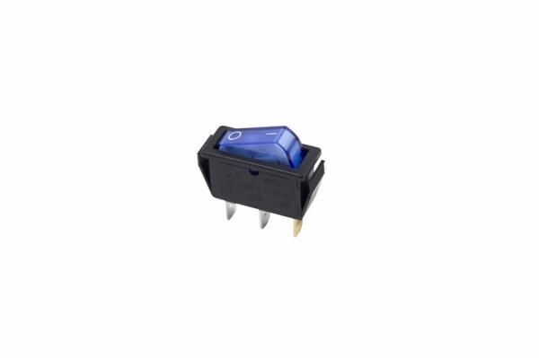 Выключатель клавишный REXANT 250V 15А (3с) ON-OFF синий  с подсветкой (RWB-404, SC-791, IRS-101-1C) 36-2211
