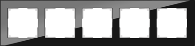 Werkel  Favorit Черный Рамка 5-местная стекло WL01-Frame-05 a031801
