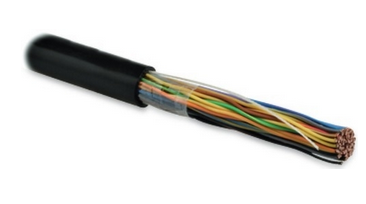 Hyperline UUTP25-C3-S24-OUT-PE-BK (UTP25-C3-SOLID-OUTDOOR) Кабель витая пара, неэкранированная U/UTP, категория 3, 25 пар (24 AWG), одножильный (solid), внешний, UV PE, -40°C – +50°C, черный