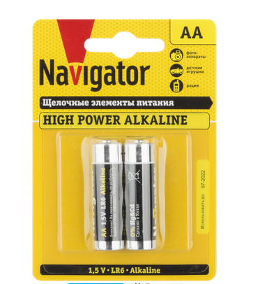 Элемент питания Navigator  NBT-NE-LR06-BP2 94 752 (кратно 2)
