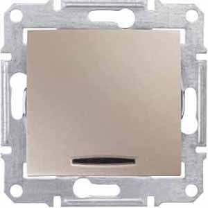 Schneider Electric Sedna Титан Выключатель механизм 2-полюсный с красным индикатором 10А IP20 скрытая установка SDN0201168