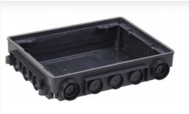 Коробка напольная 12м черная ONFLOOR IEK KNU-12-PA-9011